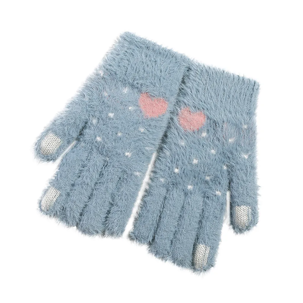 Новые Зимние перчатки для сенсорного экрана женские теплые растягивающиеся