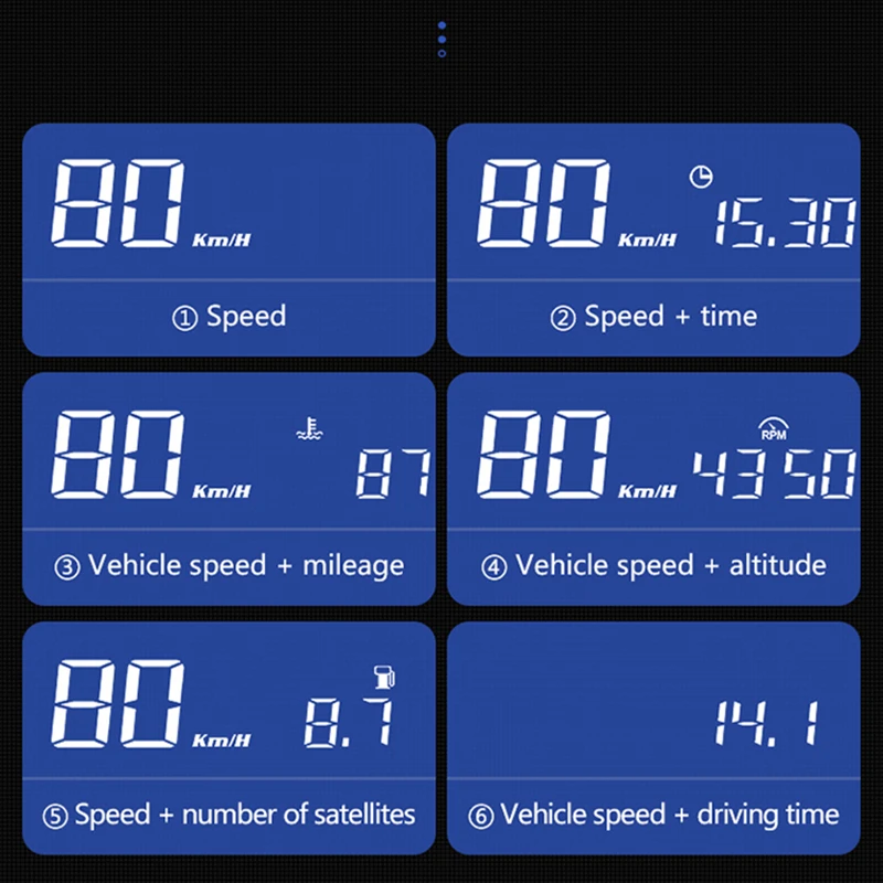 3 7 &quotАвтомобильный HUD OBD Dashboard зеркальный дисплей умный чистый Спидометр время