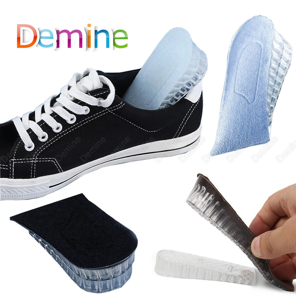 

Invisible Height Increased Insoles for Shoes Men Heel Lift Inserts Adjustable Height Shoe Insole Foot Care Silicone Gel Cushion