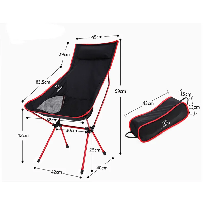 구매 야외 접는 의자 캠핑 레저 의자 접는 의자 캠핑 레저 알루미늄 합금 의자 휴대용 등받이 낚시 의자