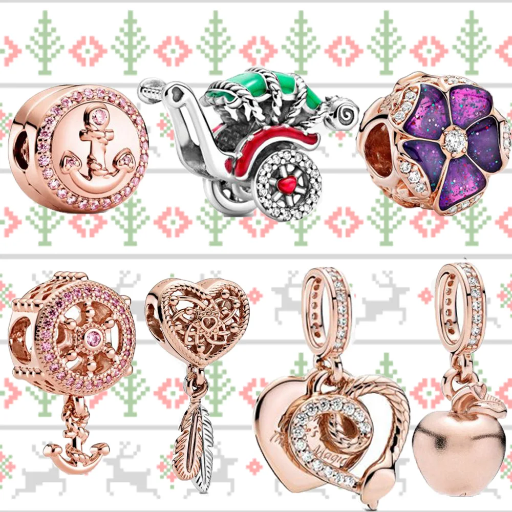 Новое поступление 2021 подвеска в виде змеи и сердца из розового золота