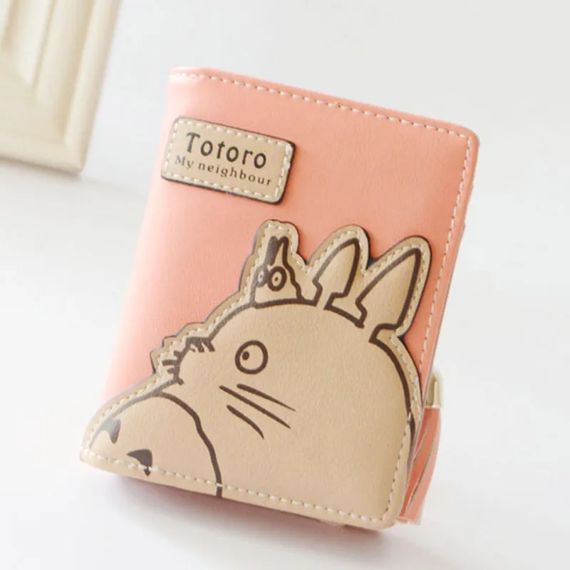 

New Arrival Totoro Cartoon Short Wallet Women Girls My Neighbor Totoro Card Holder Zipper Clutch Coin Purse Carteira Feminina