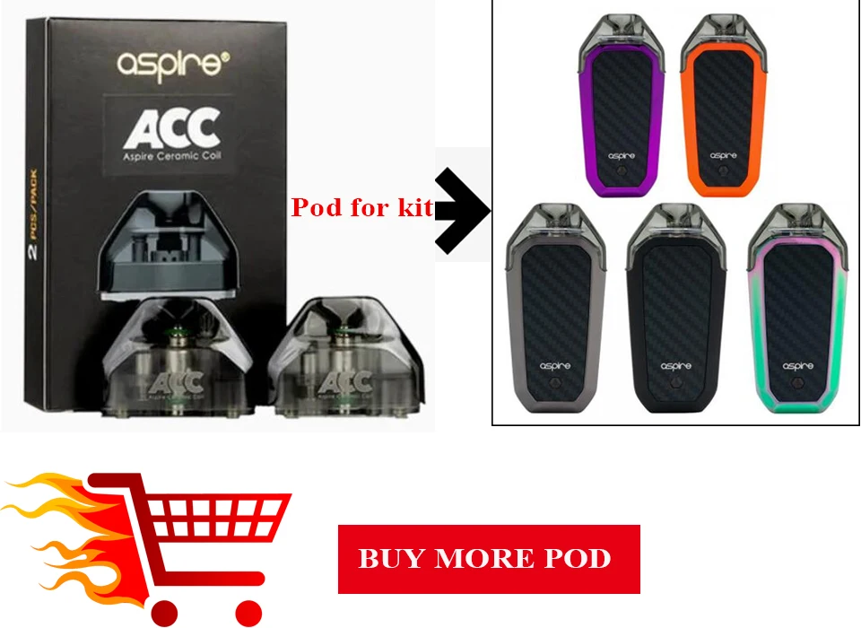 Электронная сигарета Aspire AVP комплект Vape Pod 2 мл распылитель 1,2 Ом катушка встроенный аккумулятор 700 мАч vaporizador Vaper VS minifit комплект
