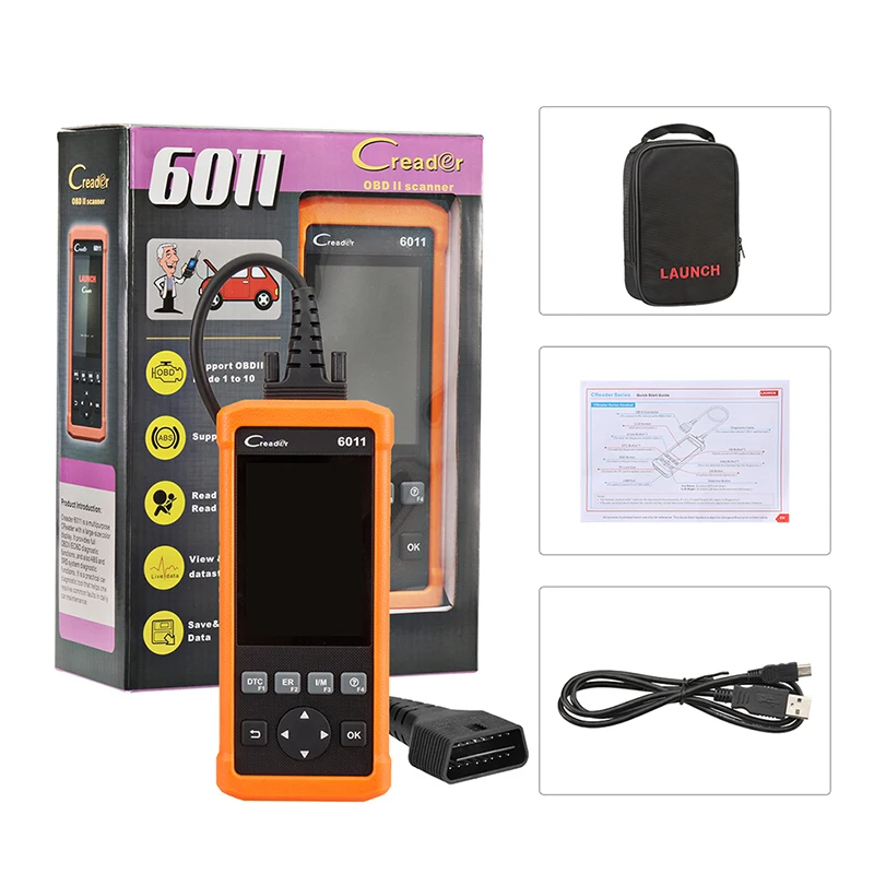 Считыватель кодов Launch Creader 6011 CR6011 OBD2/EOBD диагностический инструмент с функциями