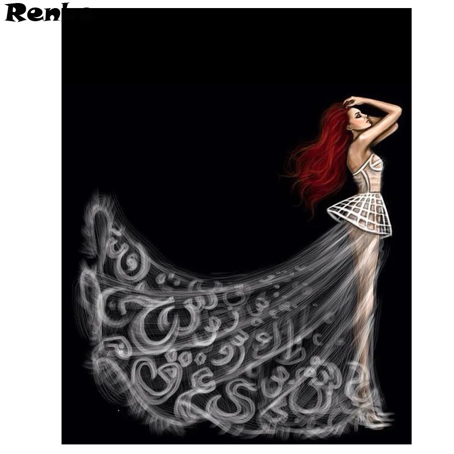 Полная квадратная круглая алмазная живопись белая свадебная вышивка сделай сам