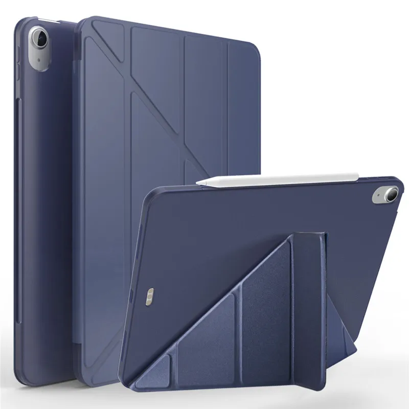 

Однотонный чехол для нового iPad Air 4 10,9 2020, Умный Магнитный чехол из искусственной кожи для планшета iPad дюйма, чехол для Air4, ультратонкая мягка...