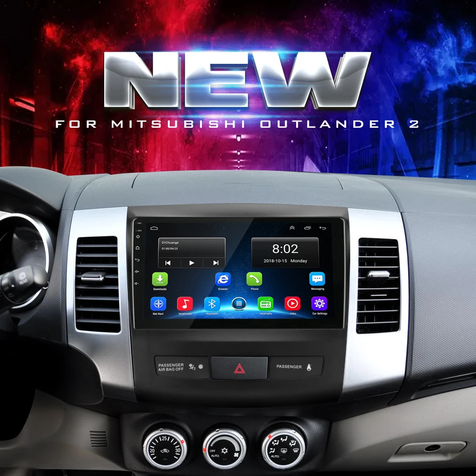 2 Din 2G+32G Android 8.0 Car Radio for Mitsubishi Outlander Xl 2 CW0W 2005-2012 Navigation GPS Coche Players DVD Head Unit RDS