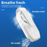 portable usb rechargeable mini mask fan clip on summer mute light weight outdoor sports cooling wearable facial mask fans