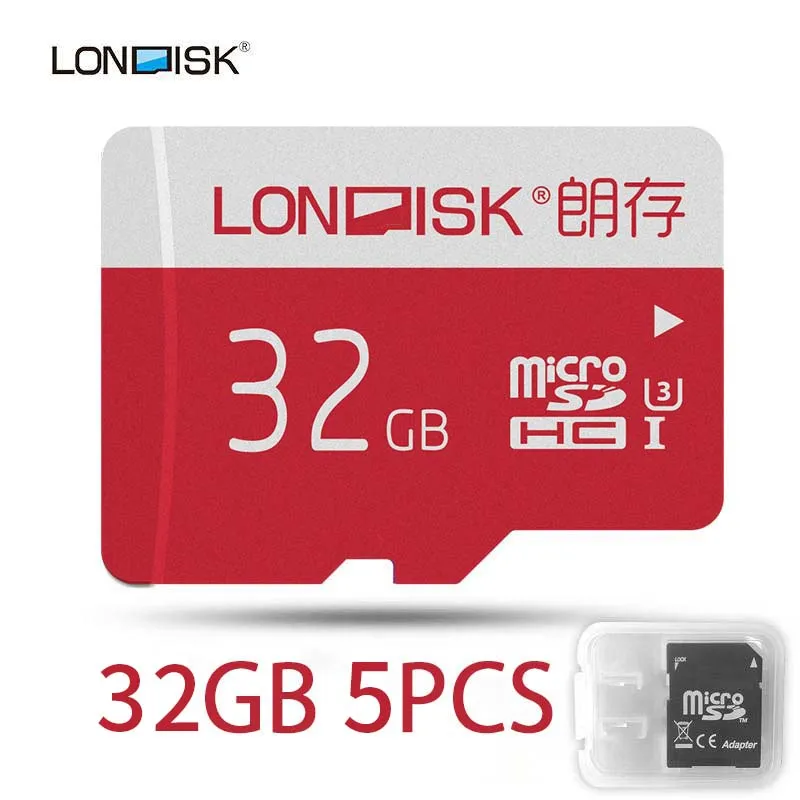 Londisk 5 упаковок/шт. Micro SD карта 32 Гб класс 10 16 Гб 64 Гб 128 ГБ UHS-I максимальная скорость чтения флэш-карта памяти для смартфона планшета