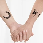 Съемная водопереводная имитация татуировок, одноразовая Водонепроницаемая Временная наклейка, боди-арт, перо, цветок, кошка, олень, тотем, Сексуальный макияж