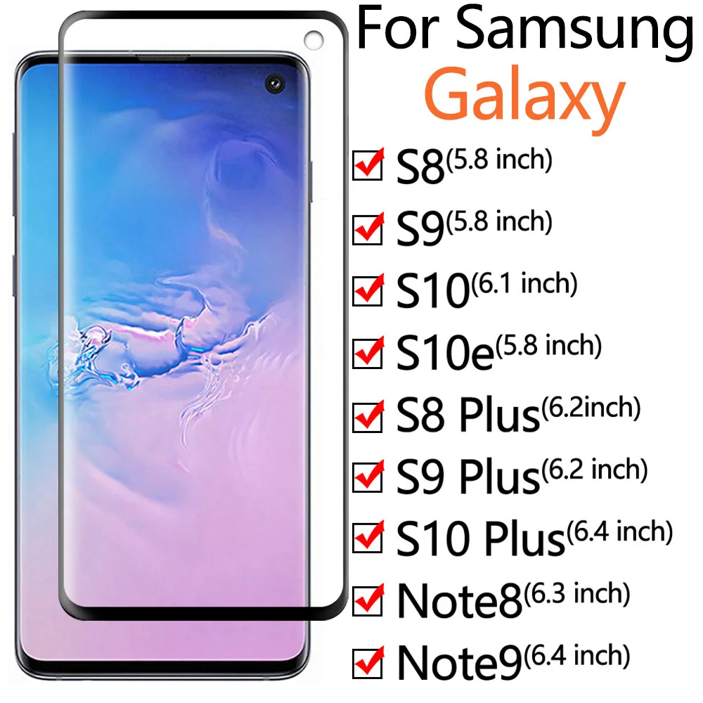 S10plus защитное стекло S8 S10e Plus Note S 8 9 для samsung Galaxy S9 S10 Plus Note8 Note9 протектор экрана 8s S10 E закаленное
