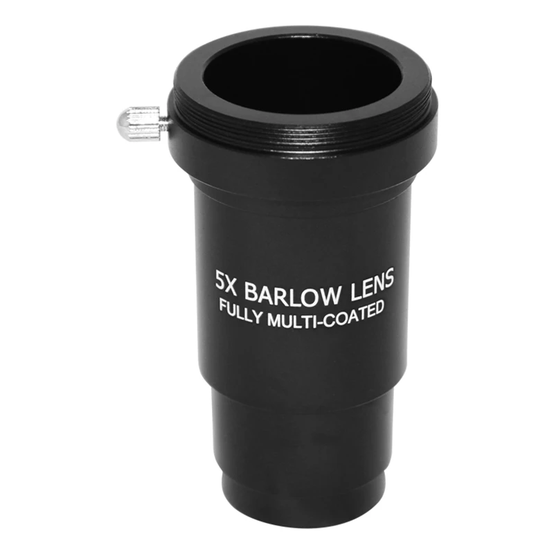 

Barlow Lens 5X 1,25 полностью металлическое Многослойное оптическое стекло с T-адаптером M42 0,75 резьба для телескопов 1,25 дюйма 31,7 мм Eyepie
