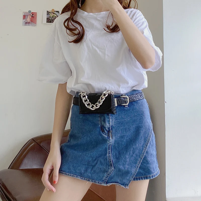 

Lipstick bag female thick chain waist bag 2021 new trendy messenger change chest bag super fire mini bag