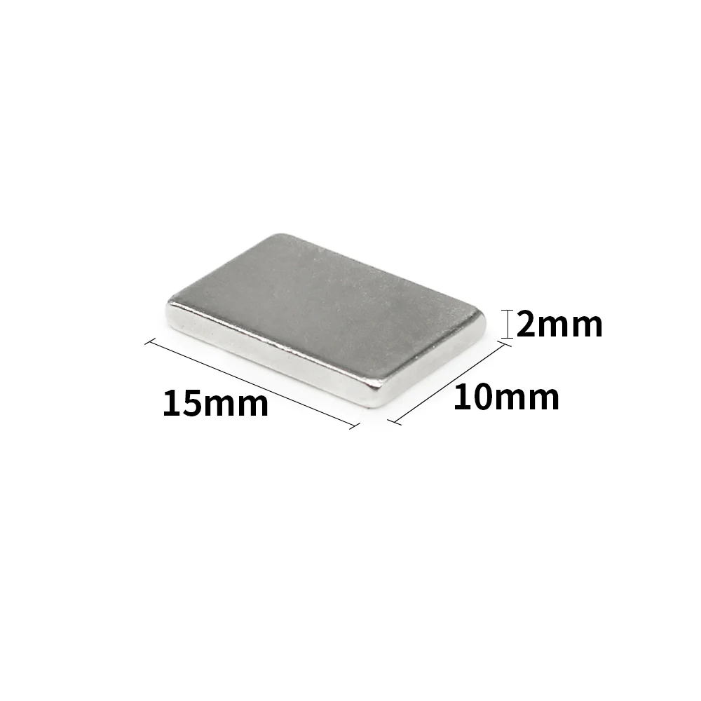 

10/20/50/100/150/200PCS 15X10X2 mm Rectangular Rare Earth Neodymium Magnet N35 Block Strong Powerful Magnets 15x10x2mm 15*10*2