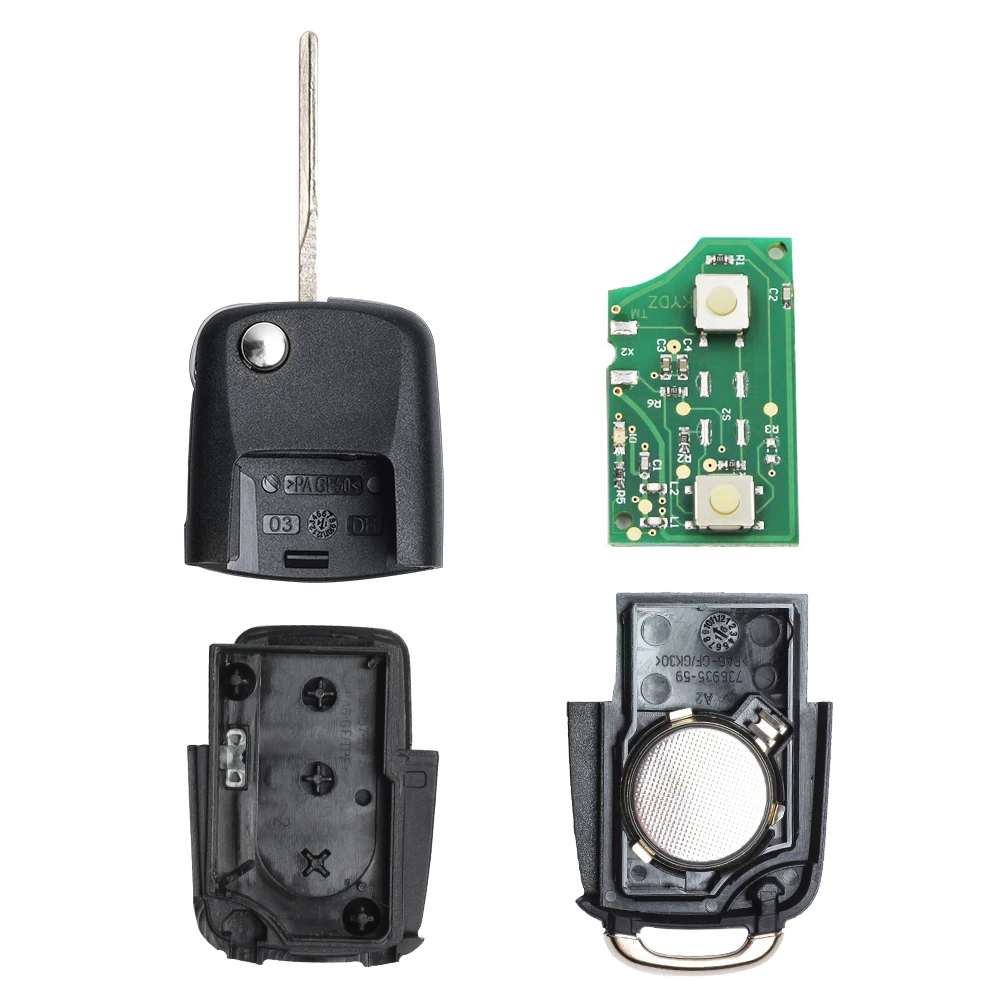Keyecu 7M3 959 753 2 кнопки дистанционный Автомобильный ключ 433 МГц ID48 для VW Volkswagen Sharan Model