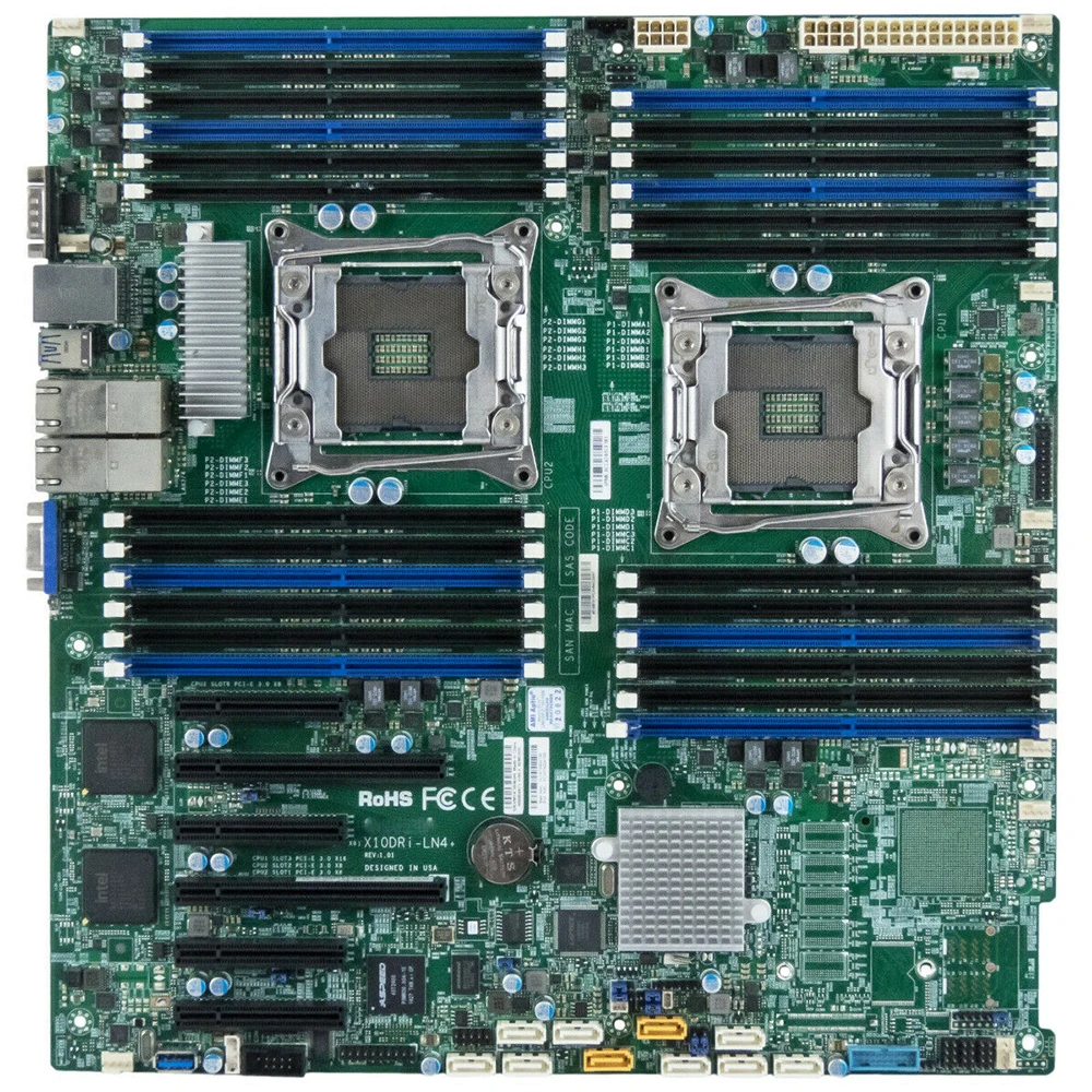 100% рабочая материнская плата для сервера Supermicro X10DRi MBD-X10DRi C612 2011 V3 X99 DDR4 V4 M.2