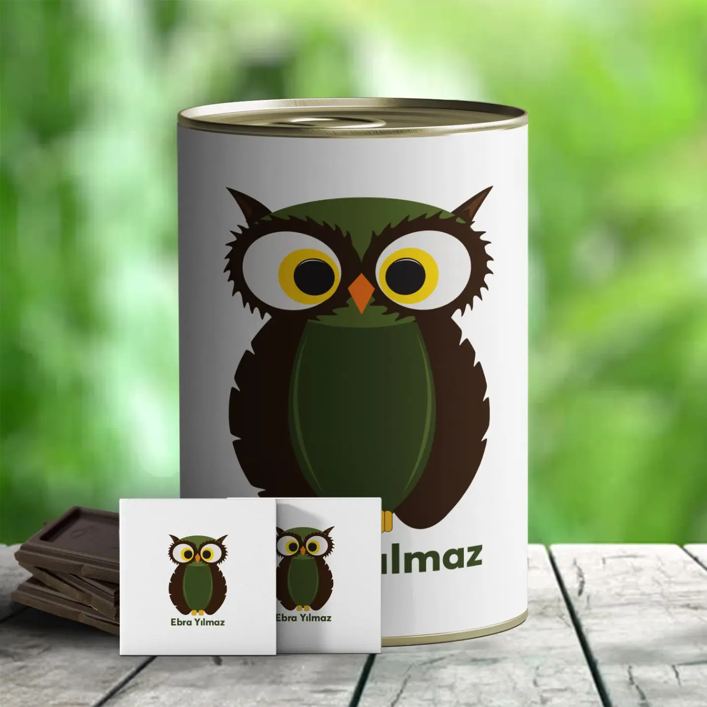 

Personalized Men 'S Owl Themed Gift Canned