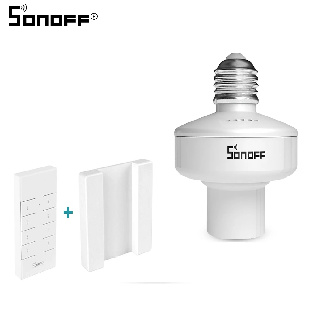 with rm433 case SONOFF Slampher E27 лампа/светильник/держатель лампы 433 МГц RF/wifi/APP eWelink пульт дистанционного управления умная Поддержка Google домашняя Автоматизация Alexa - Комплект: with rm433 case