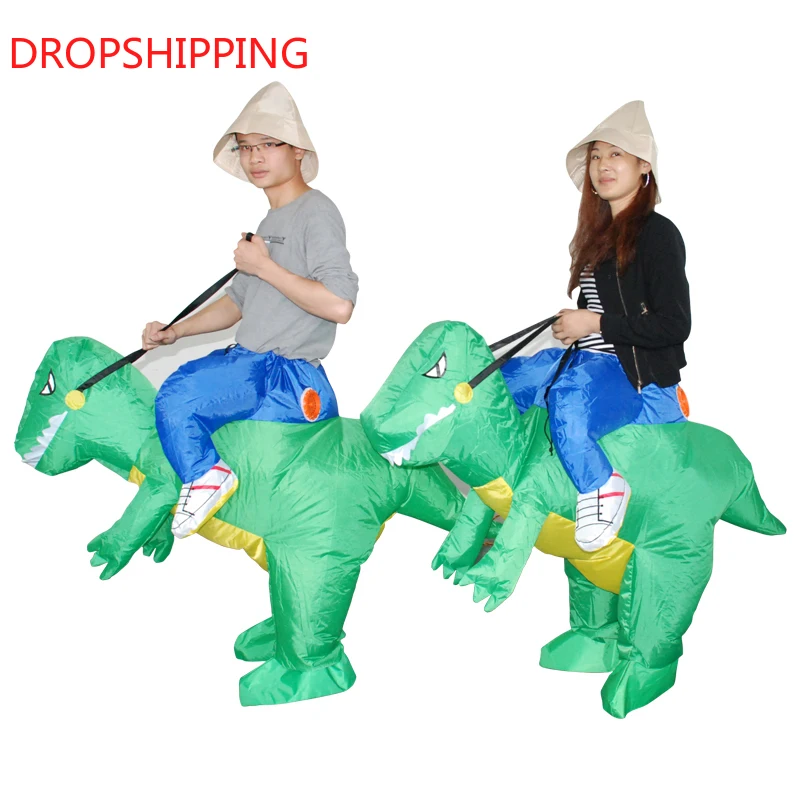 Надувной костюм динозавра для косплея красного синего зеленого цвета|dino