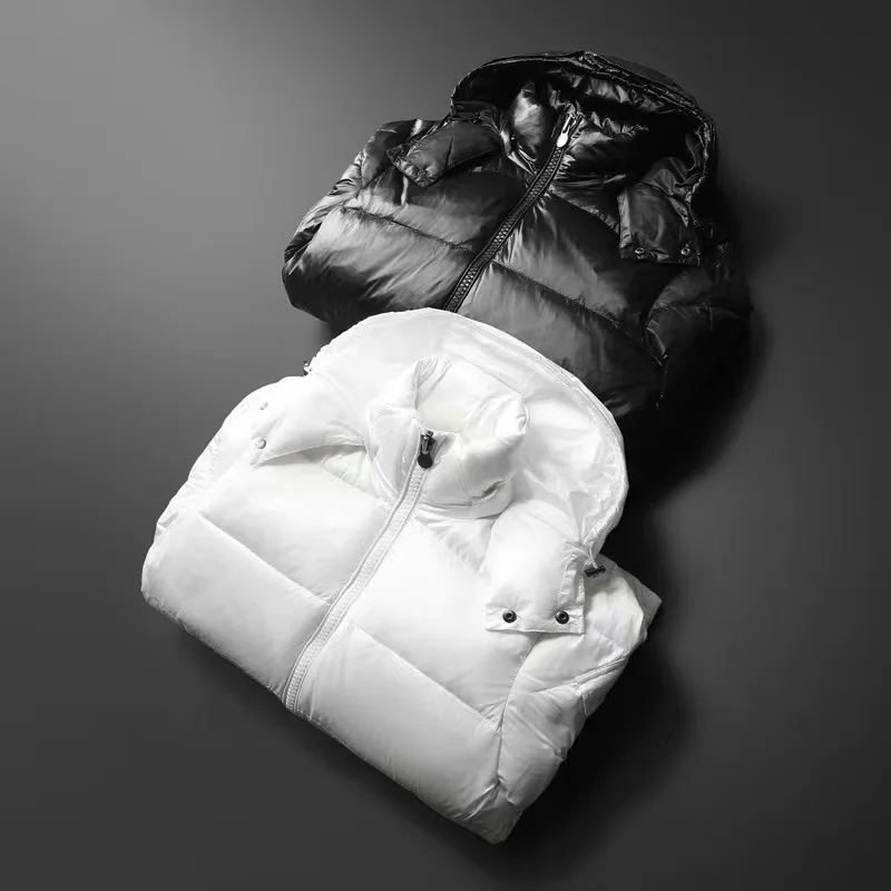 2021 winter new casual down jacket men's white duck down warm down jacket fashion slim top