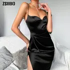 Женское длинное платье с v-образным вырезом, черное облегающее платье-комбинация на бретелях с открытой спиной для ночного клуба и вечеринки, лето 2021