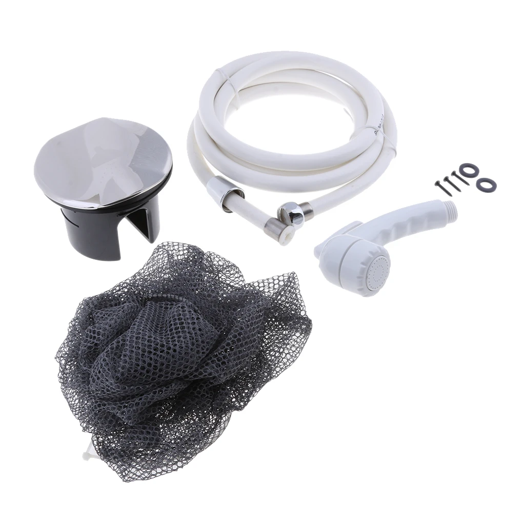 

Boat Marine Transom Shower with Nylon Hose & White Plastic Sprayer
