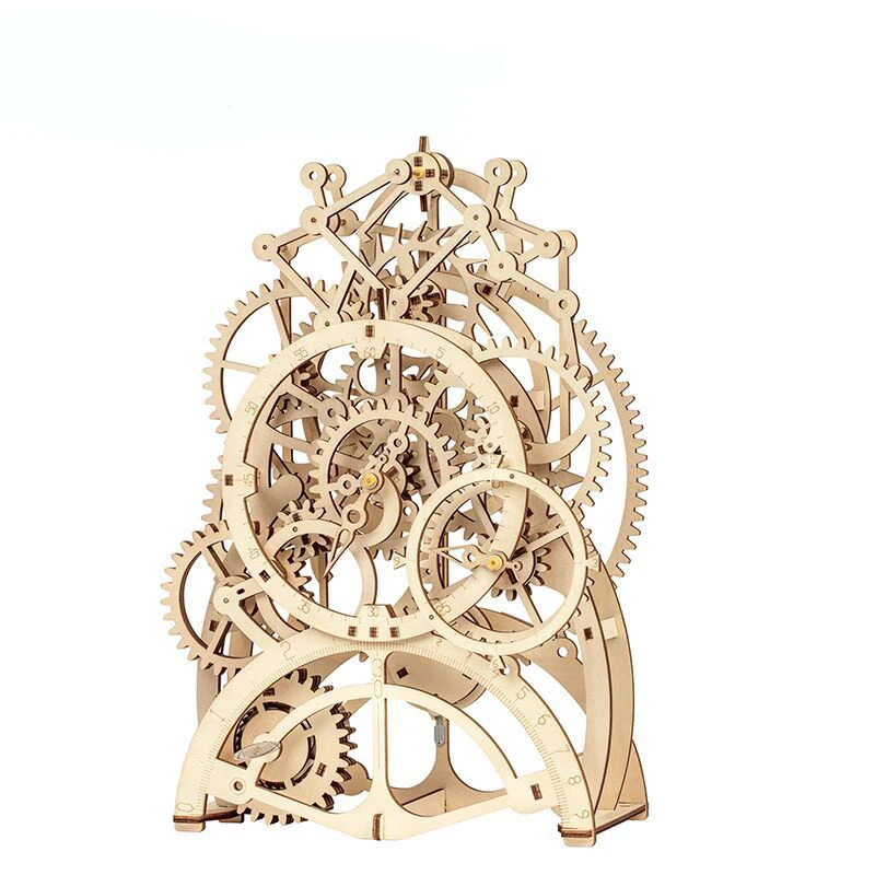 Деревянная 3D головоломка сделай сам с приводом для механической передачи