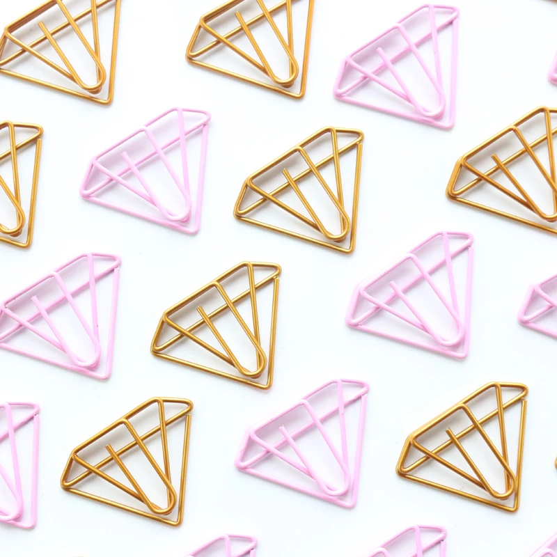 Domikee милые кавайные золотые розовые в форме бриллианта офисные школьные