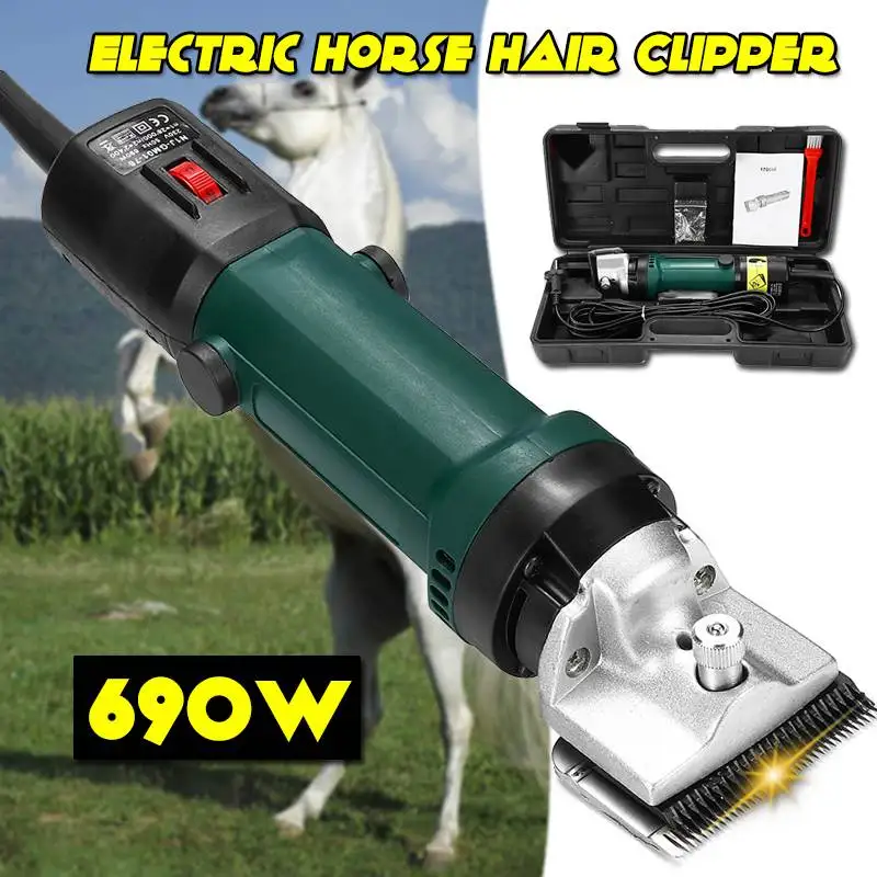 

Professional Electric Shearing Clipper Horse Sheep Goat Hair Trimmer Shaver 690W 6 Gears Speed Adjustable Shears Farm Machine