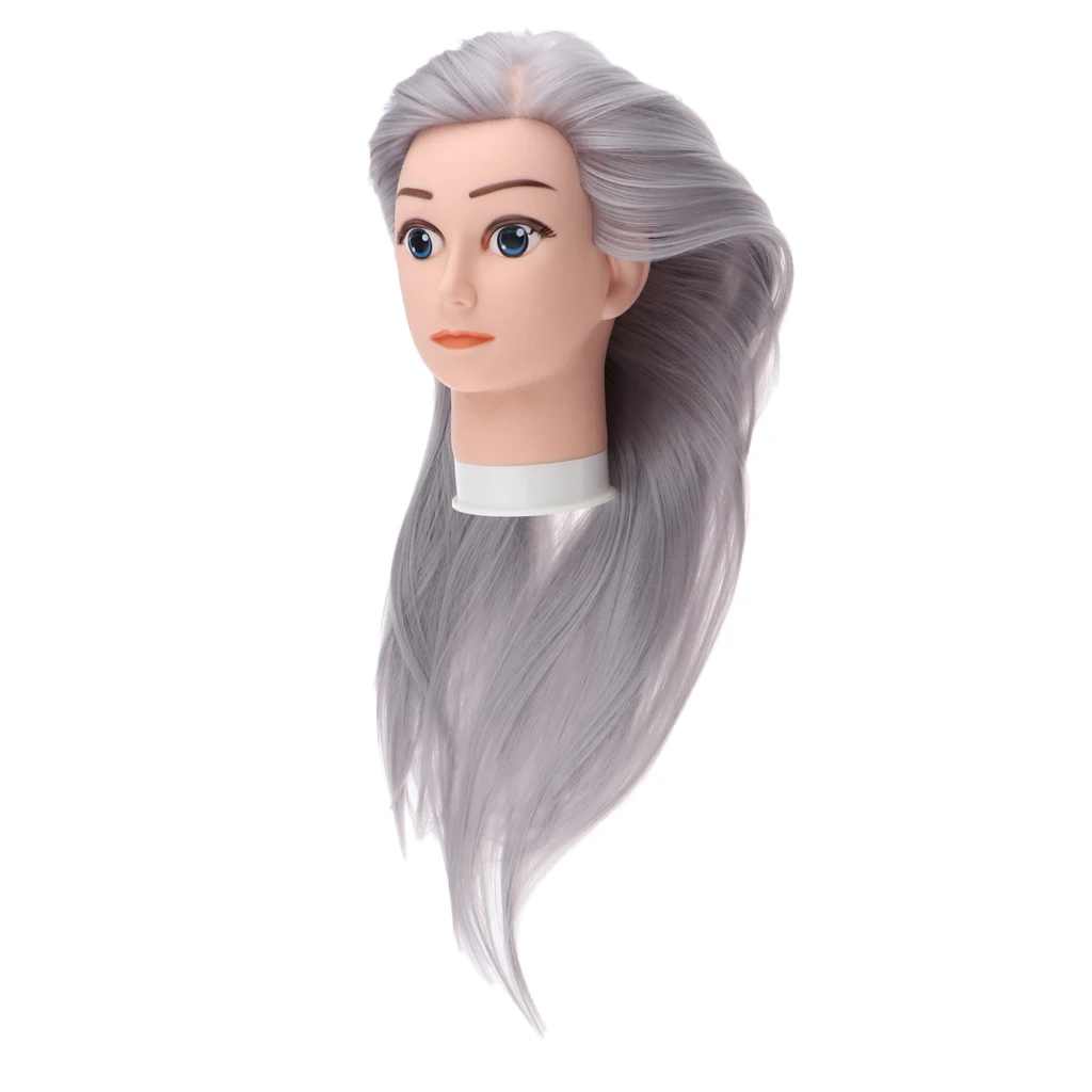 

60cm/23.6' Silver Grey Hair Mannequin Practice Doll W/ Stand