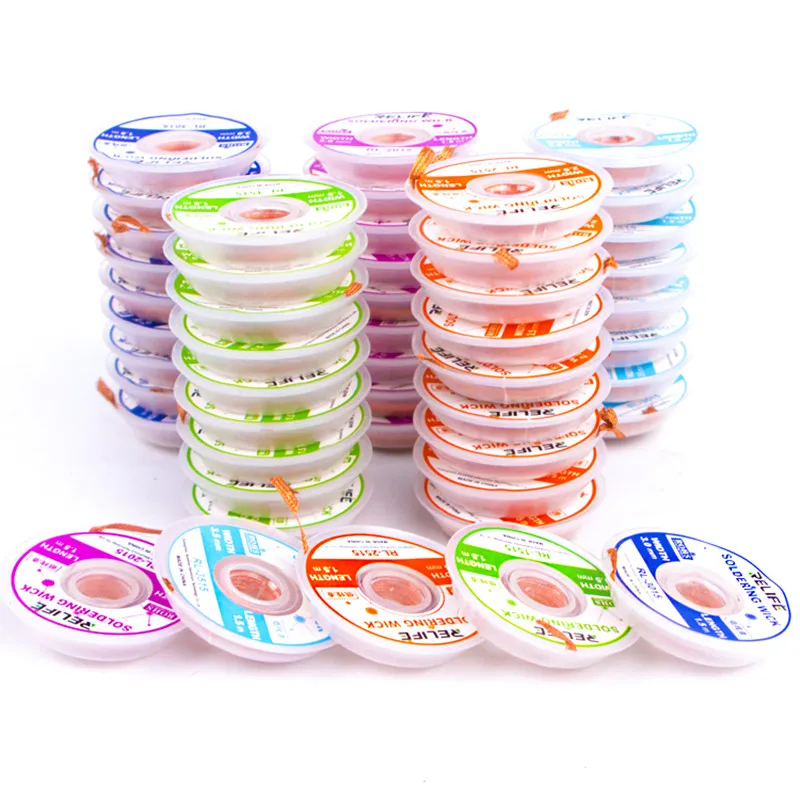 

Relife 1.5mm 2mm 2.5mm 3mm 3.5mm Desoldering Braid Welding Solder Remover Wick Wire Lead Cord Flux BGA Repair Tool