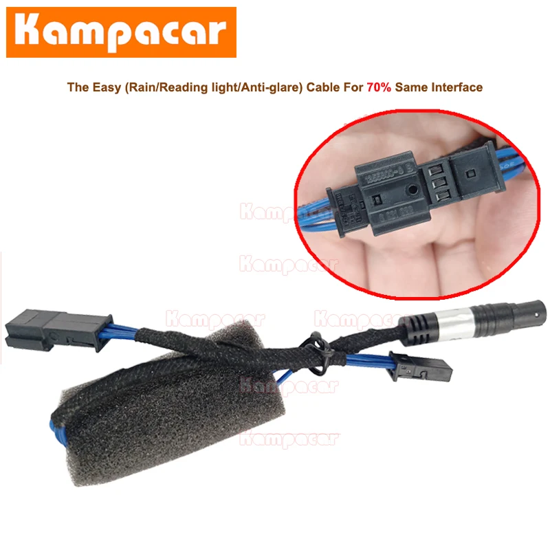 

Автомобильный видеорегистратор Kampacar ECFT01, камера для приборной панели, с разъемом датчика дождя, легкая установка, кабель от дождя