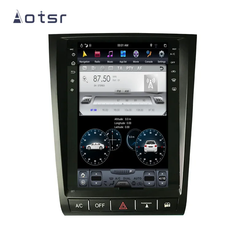 AOTSR чистый Android 9,0 Tesla стиль PX6 wifi Автомобильный gps навигатор для Lexus GS GS300 GS460 GS450 GS350 мультимедийный плеер SWC