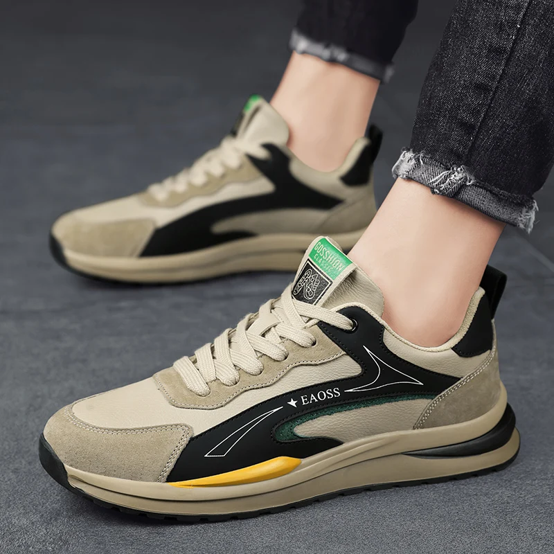 

Men's Casual Shoes 2021 trend luxury Comfortable Outdoor Leather Shoe Walking Shoes Light Breathable Sneakers for Men