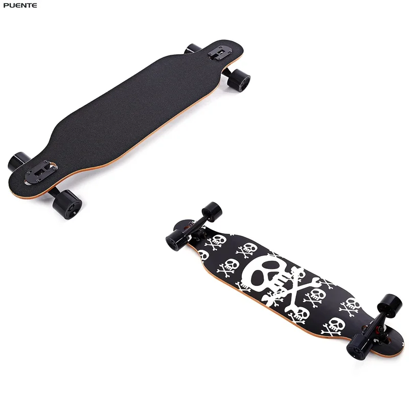 Модный скейтборд PUENTE длинный четырехколесный роликовый скутер дорожные