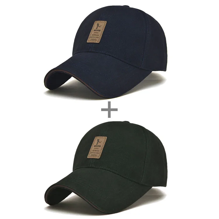 [AETRENDS] Для мужчин хлопок Бейсбол Кепки 6 Панель Snapback Bone шапка Z-1936 - Цвет: Dark Blue and Black2