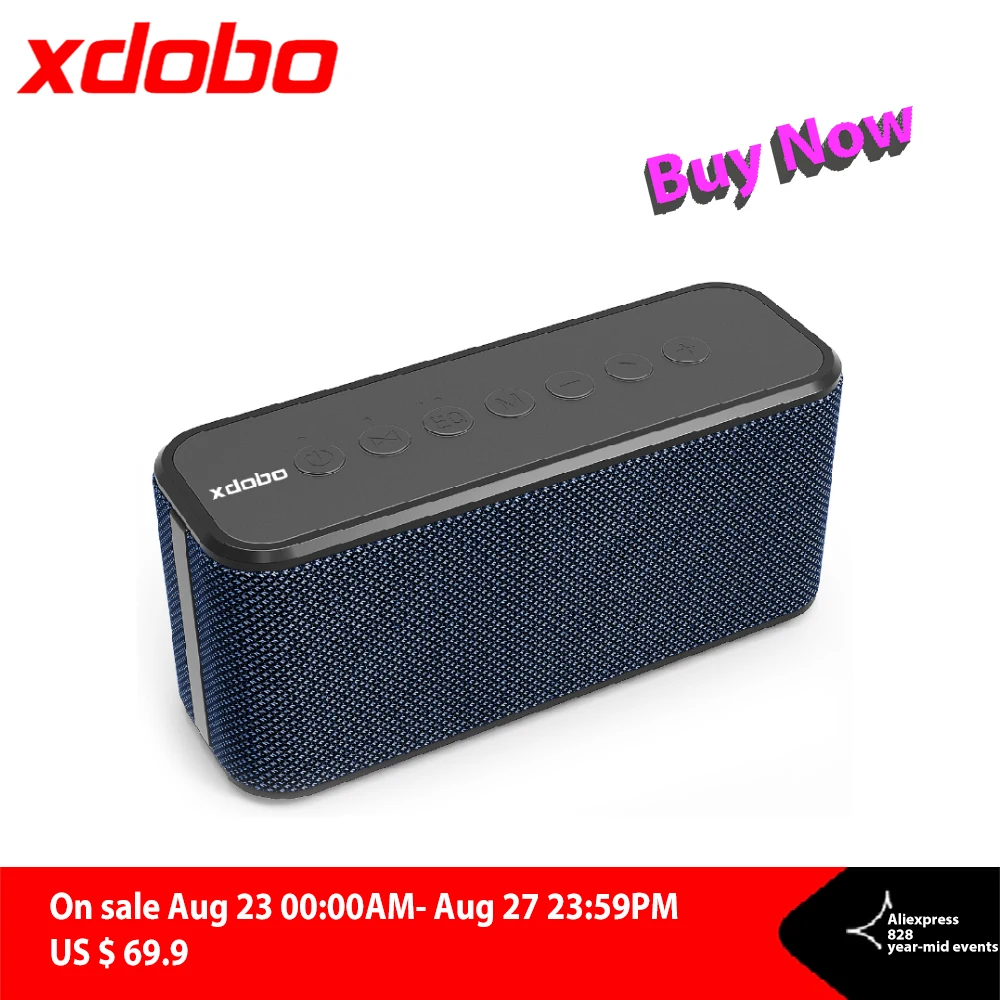Беспроводные Bluetooth колонки XDOBO X8 Plus 80 Вт мощные глубокие басы 10040 мАч четыре ячейки