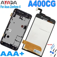 original 4 0 for asus zenfone 4 a400cg lcd display touch screen panel digitizer assembly frame for asus a400cg display