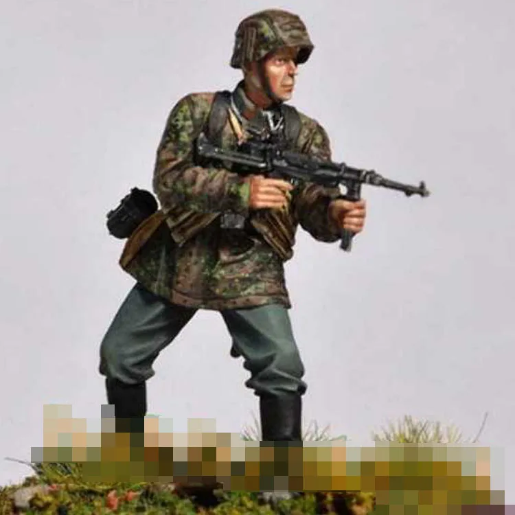 Масштаб 1/35 Неокрашенная полимерная фигурка солдата с подпистолетом|Наборы для