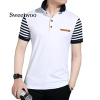 new mens polo shirt fake pocket trend slim fit short sleeve cotton polo mens clothing summer men polo shirt 5xl