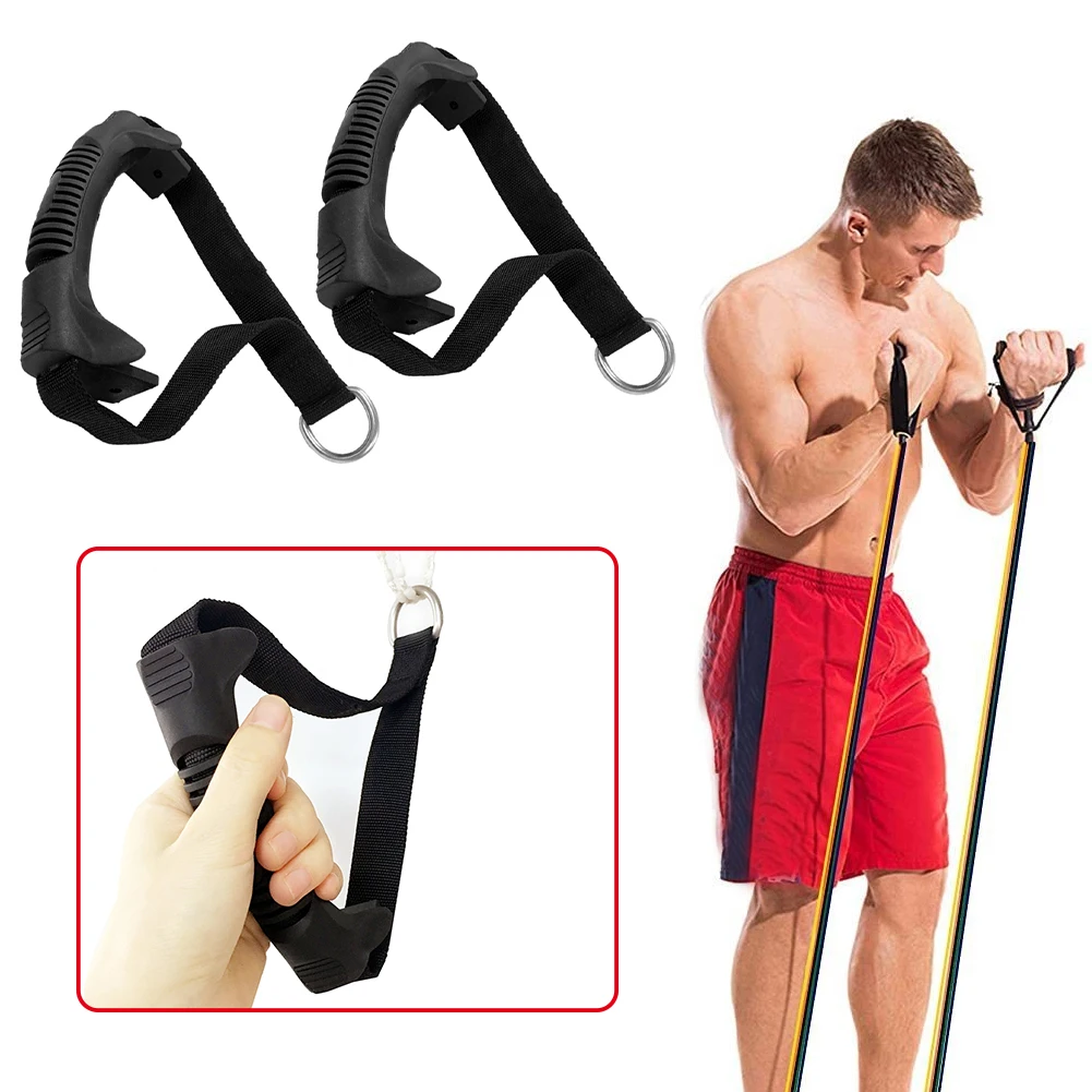 

1 pair Fitness Resistance Band Handle Heavy Duty Equipment Exercise Pull Rope Grips Gym Tricep Strength Training Ropes Handles