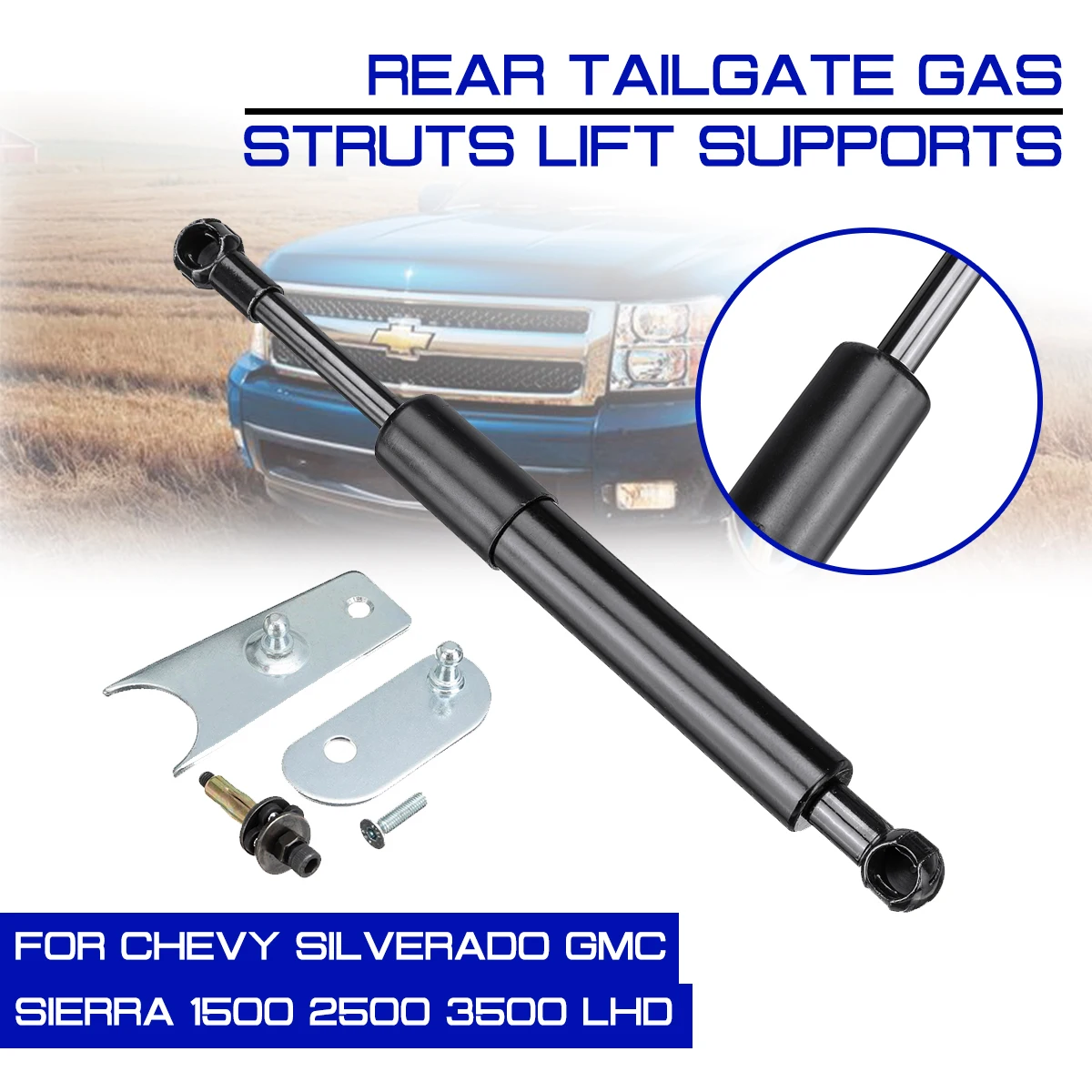 

Rear Trunk Support Hydraulic Rod For Chevy Silverado GMC Sierra 1500 2500 3500 LHD Strut Spring Bars Shock Bracket