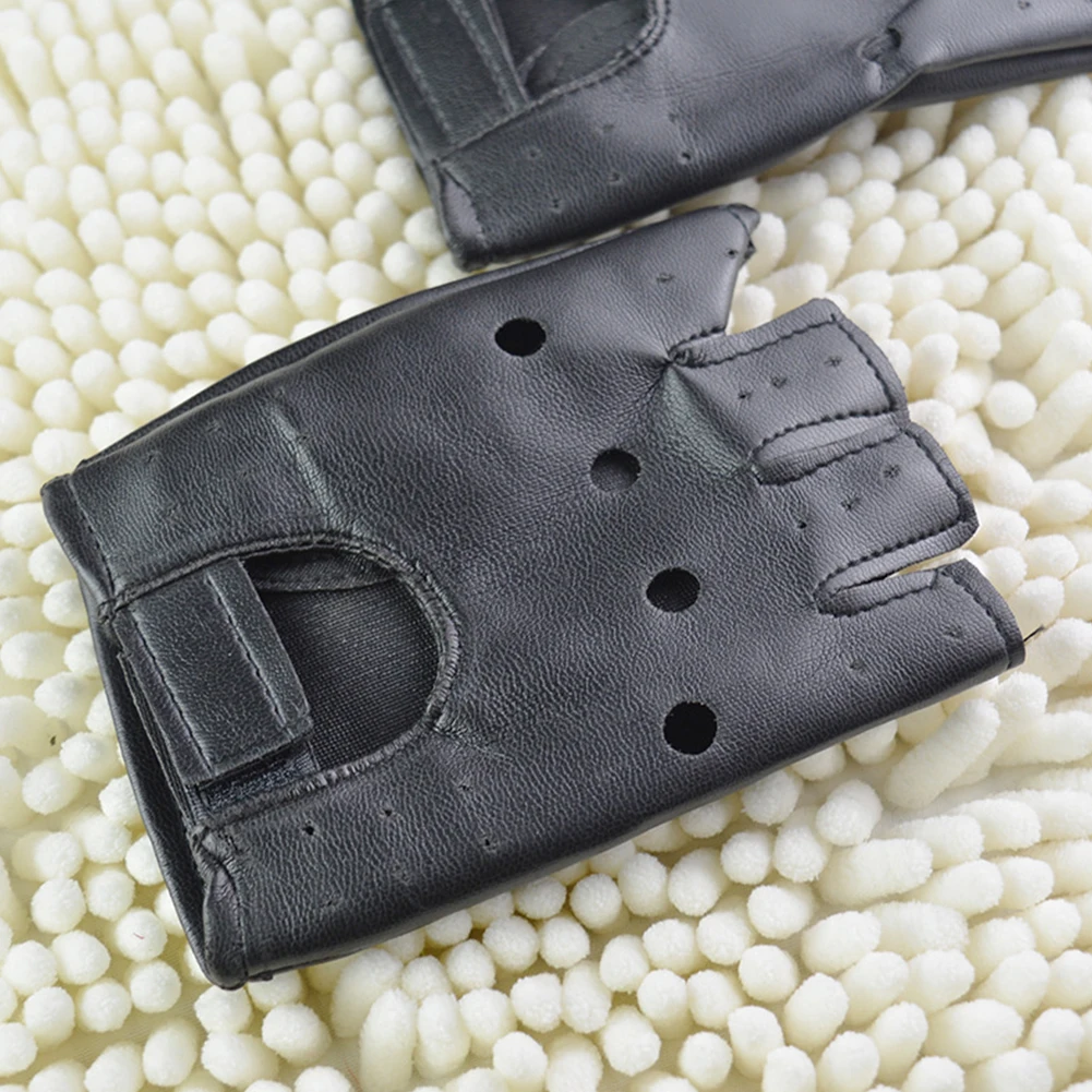 Уличные перчатки вождения без пальцев ПУ кожа Спорт панк | Аксессуары для одежды