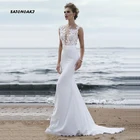 Женское свадебное платье, белое кружевное платье с глубоким вырезом, Индия, 2021