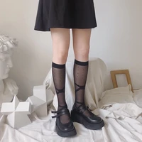 ladies summer lolita socks cute bow girl soft girl calf socks in tube silk socks