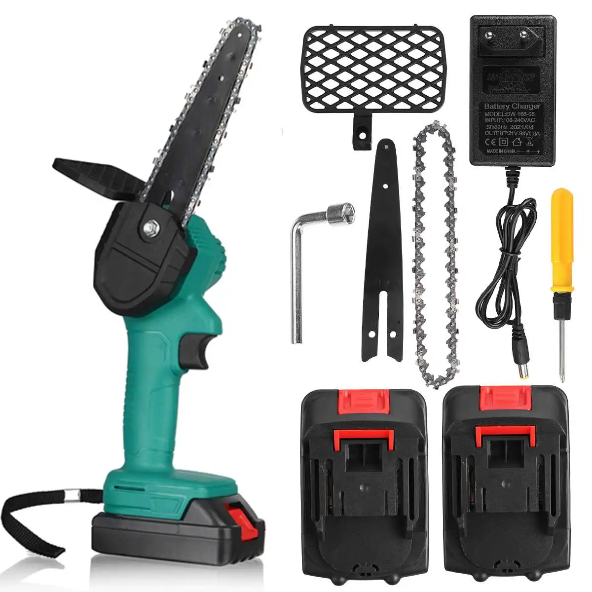

4 Inch 1200W Mini Pruning Saw Electric Chainsaws Removable For Fruit Tree Garden Trimming With 2PC Makita Battery EU Plug