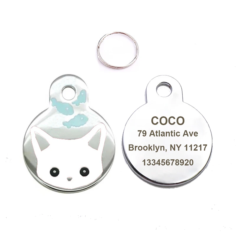 Бесплатная гравировка бирка для собаки аксессуары ошейника питомца анти