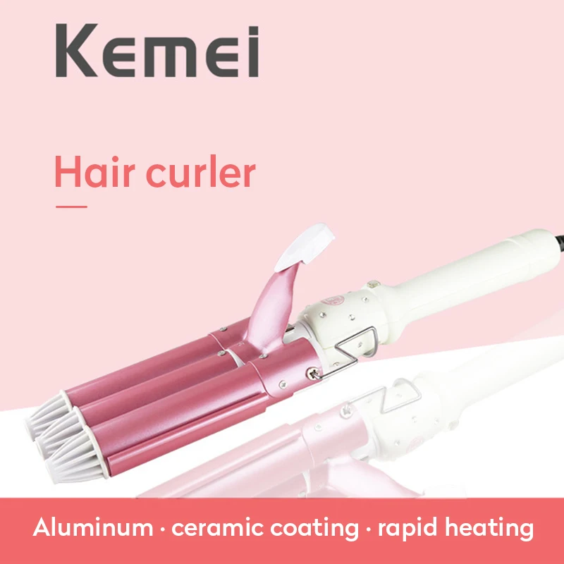 Kemei щипцы для завивки волос Лидер продаж волосы цифровой волны бигуди Керамика
