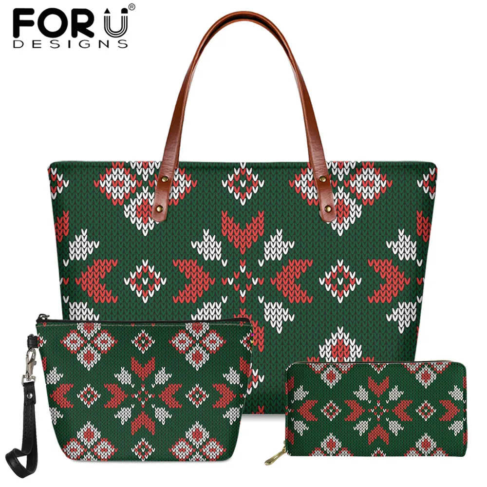 FORUDESIGNS, вязаные сумки для хранения с племенным узором, женские дорожные роскошные сумки-тоуты большого размера, модные женские сумки для веч...