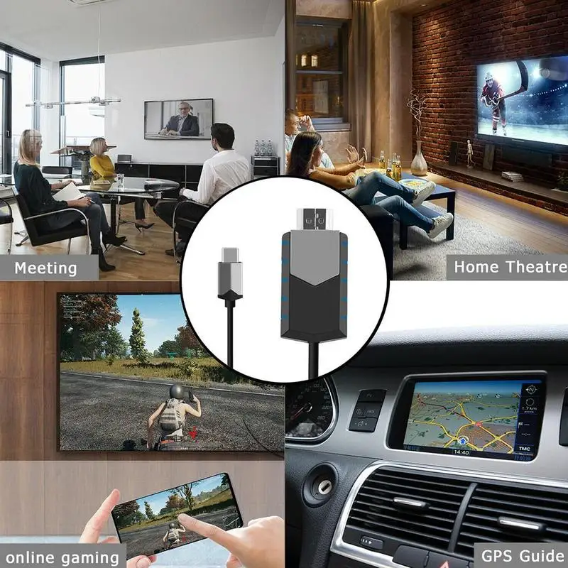 Адаптер USB Type C к HDMI-совместимый 1080P HD для ТВ-кабеля Android Samsung шнур мобильных